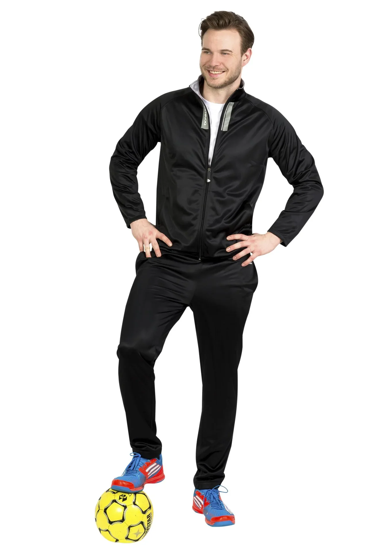 Trainingsanzug, 2-teilig, schwarz/grau, Gr. XL - 5