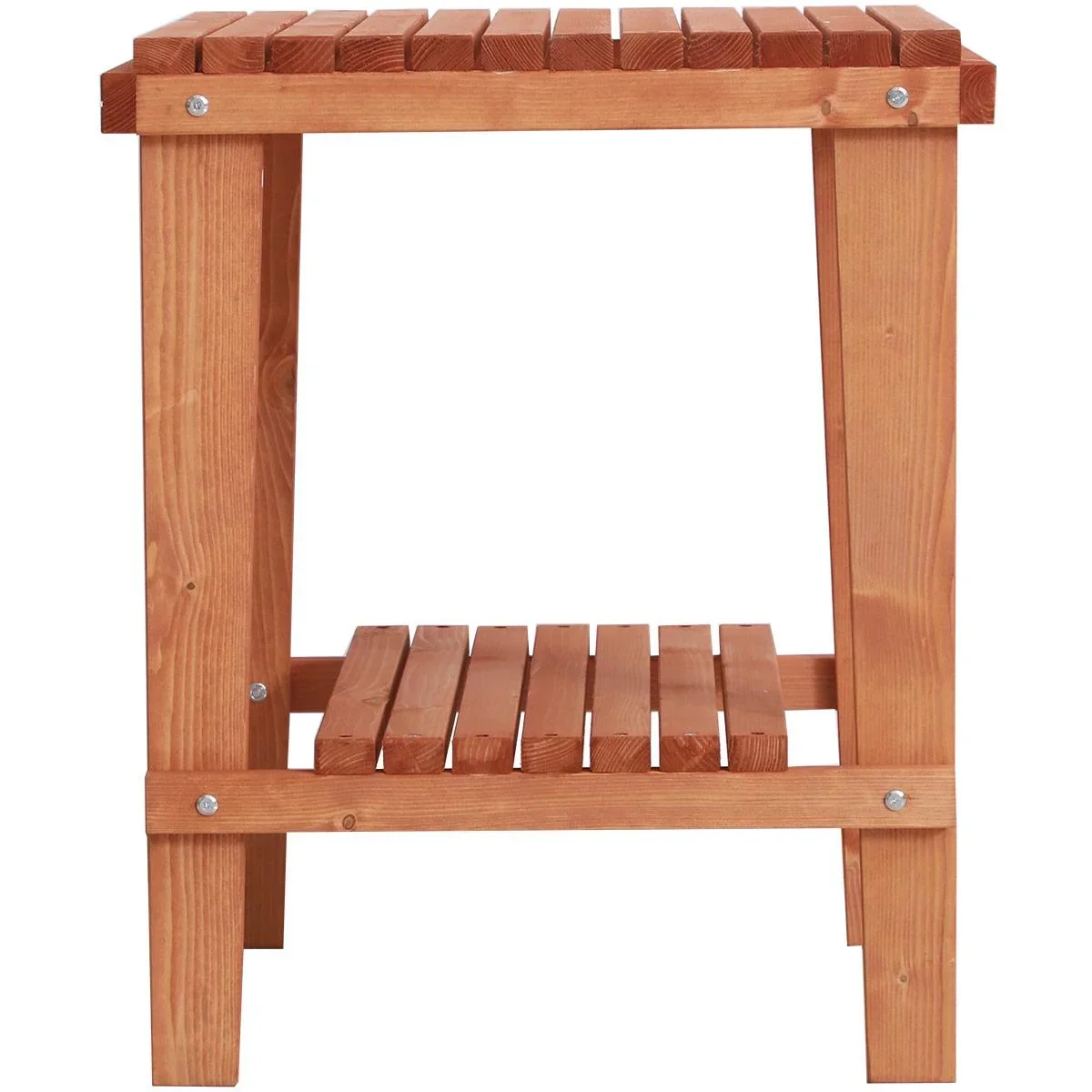 Holzhocker Beistelltisch Blumenständer Kinderstuhl Schemel Allzweck Tannenholz Natur 50 x 50 x 60 cm - 1