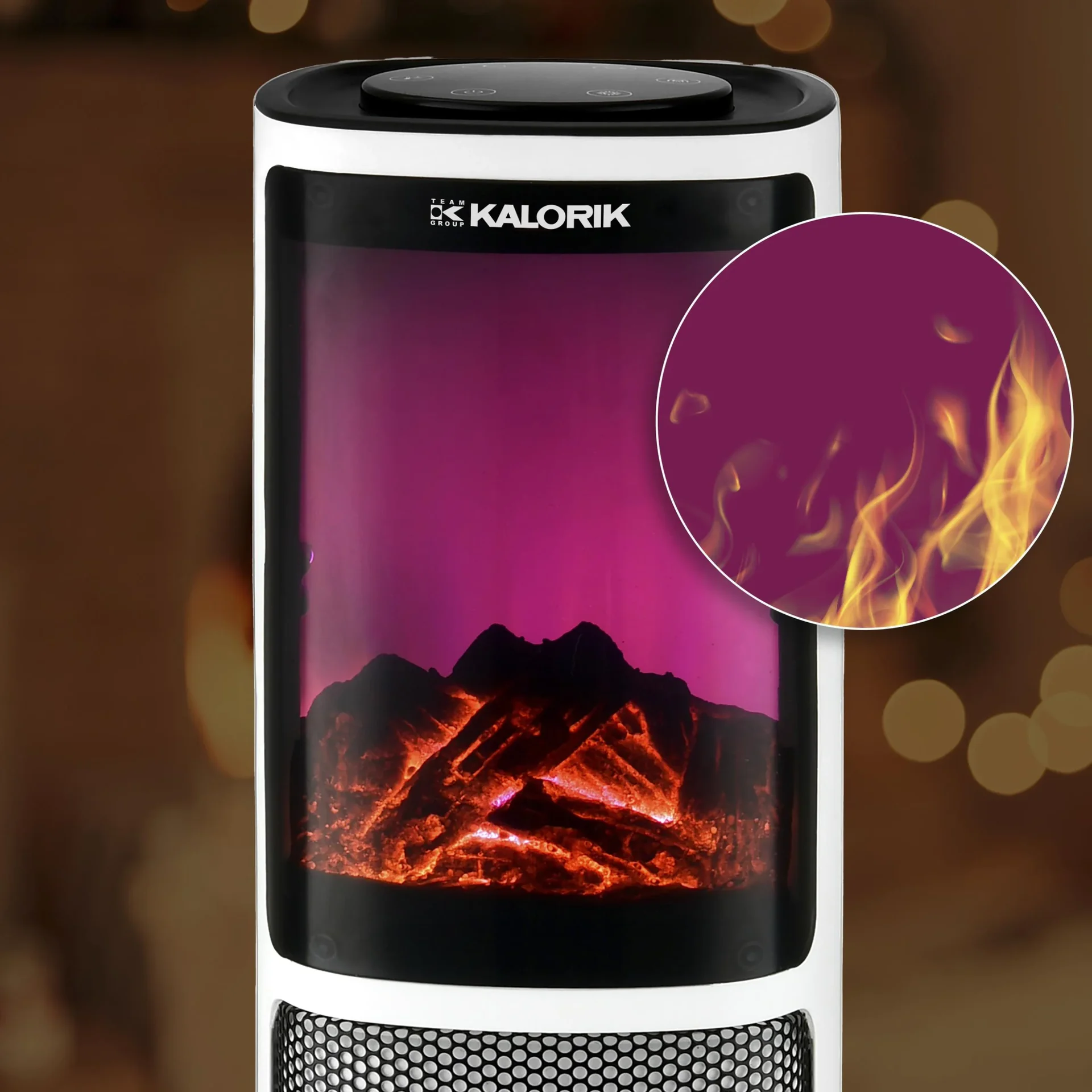 Heizlüfter mit Kaminfeuer und 3D Flammeffekt, 2000W , inklusive Fernbedienung - 9