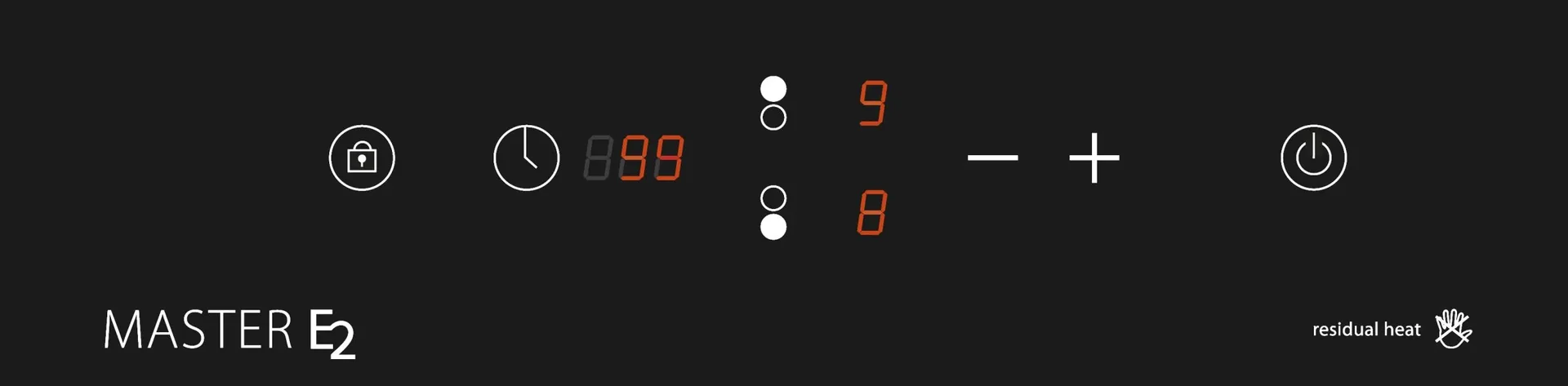 Doppel Induktions-Einbaukochfeld mit 2 Kochzonen "Master E2" 3500 Watt - 1