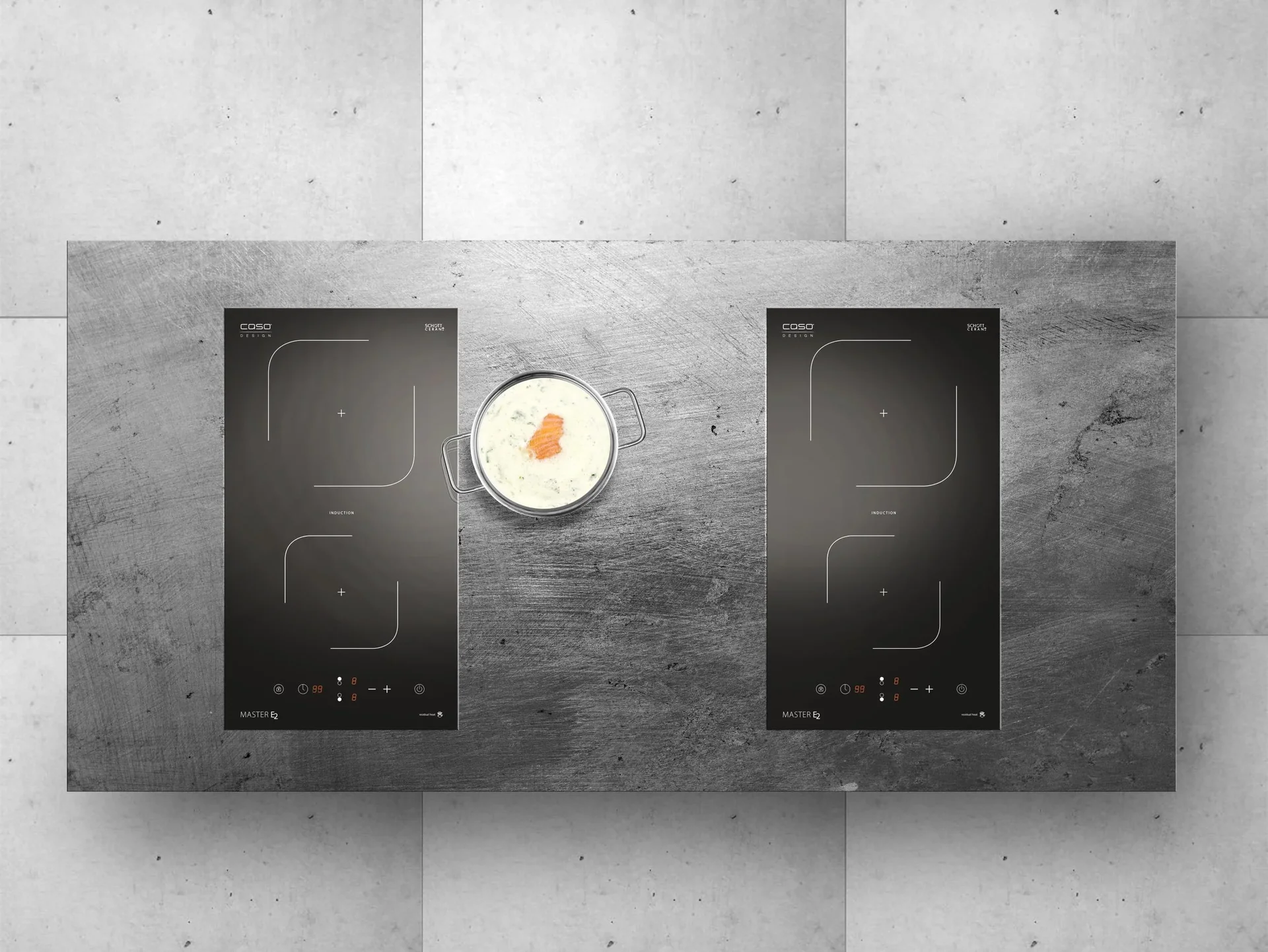 Doppel Induktions-Einbaukochfeld mit 2 Kochzonen "Master E2" 3500 Watt - 2