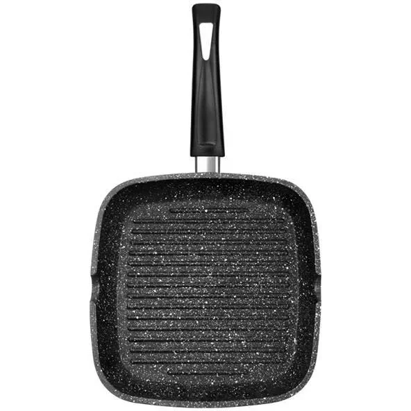 Grillpfanne - 24cm - Schwarz - 4