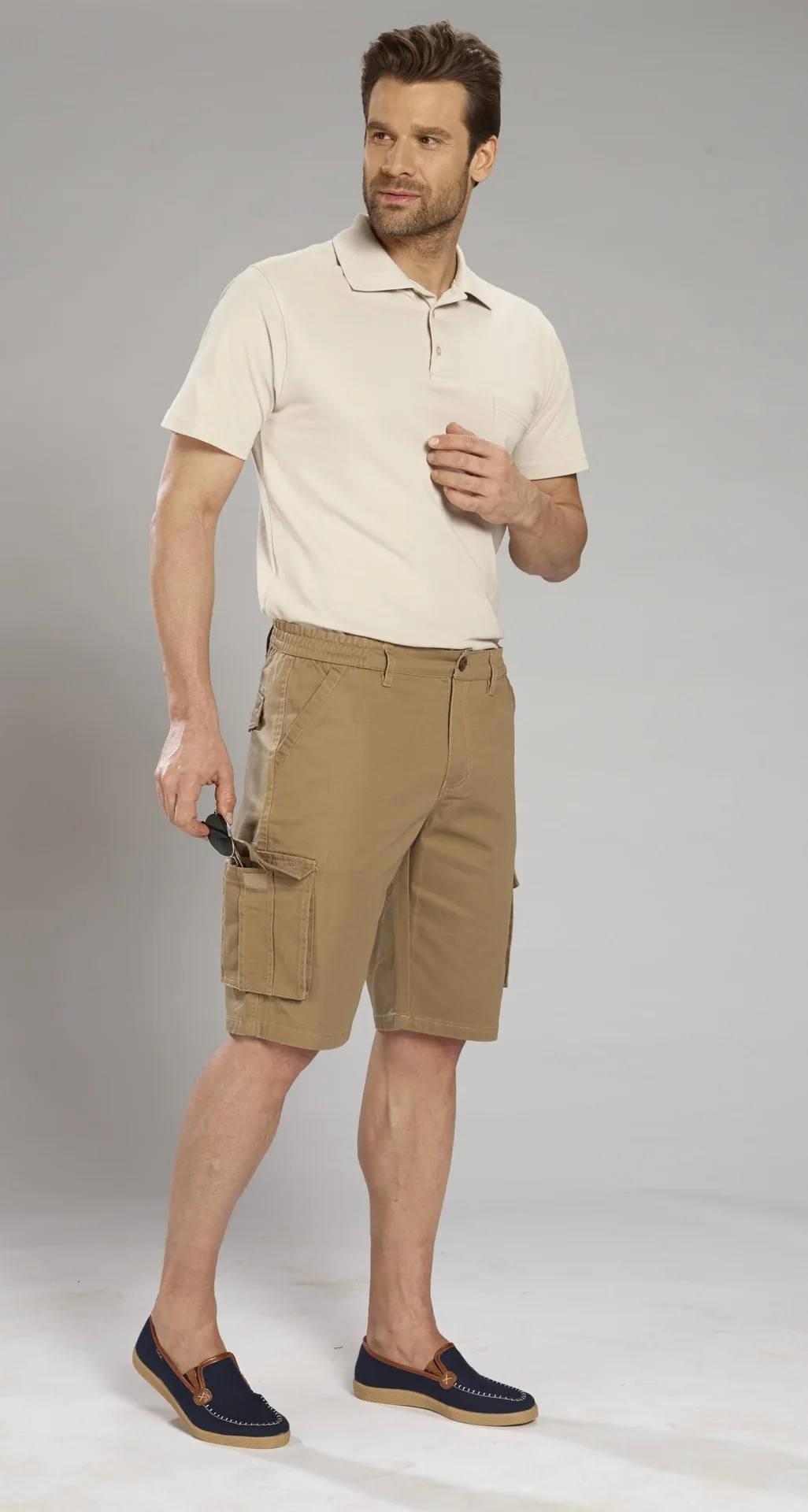 Cargoshorts mit Dehnbund, Farbe sand, Gr.54 - 3