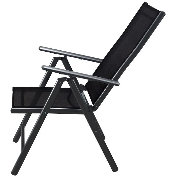 Gartenset Bern 4+1 in Aluminium anthrazit mit Milchglas - 4