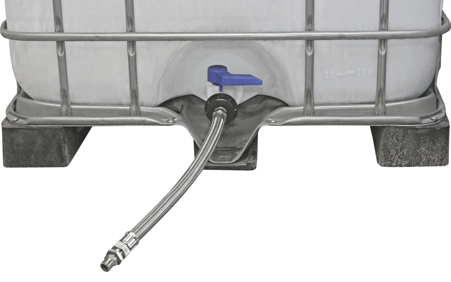 Anschlussset für IBC Behälter - mit flexiblen Panzerschlauch - 1