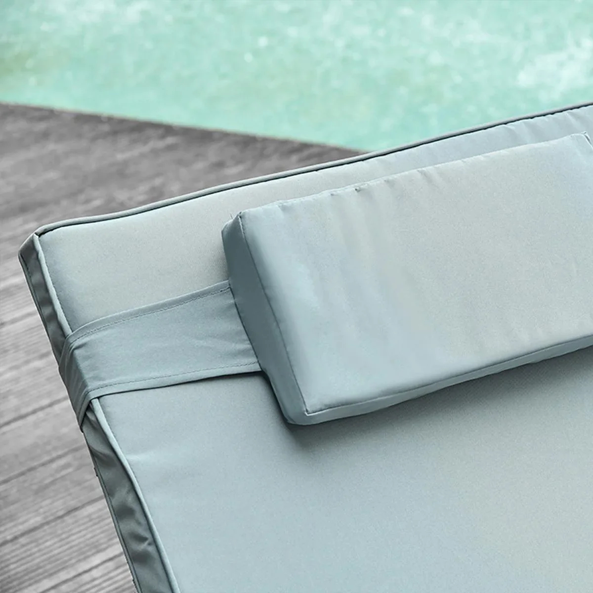 2 Personen Gartenliege mit Sonnendach grau - 4