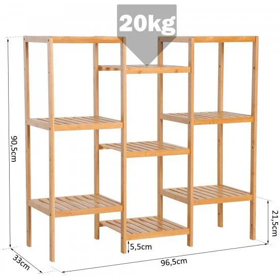 Badregal mit 9 Ablagen - 0