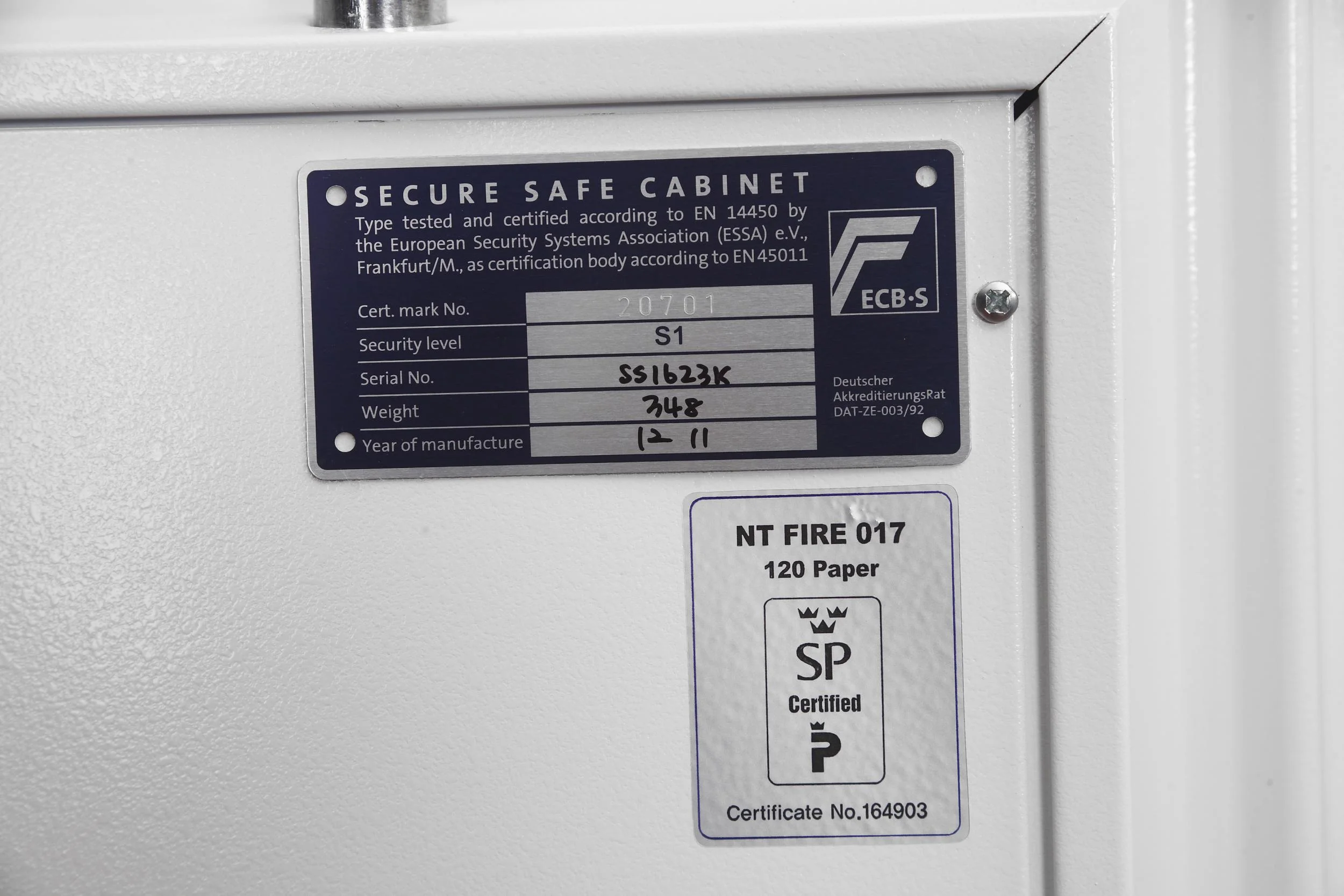 Feuer-/ Einbruchsschrank Fire Fox FS1621E mit Elektronikschloss - 9