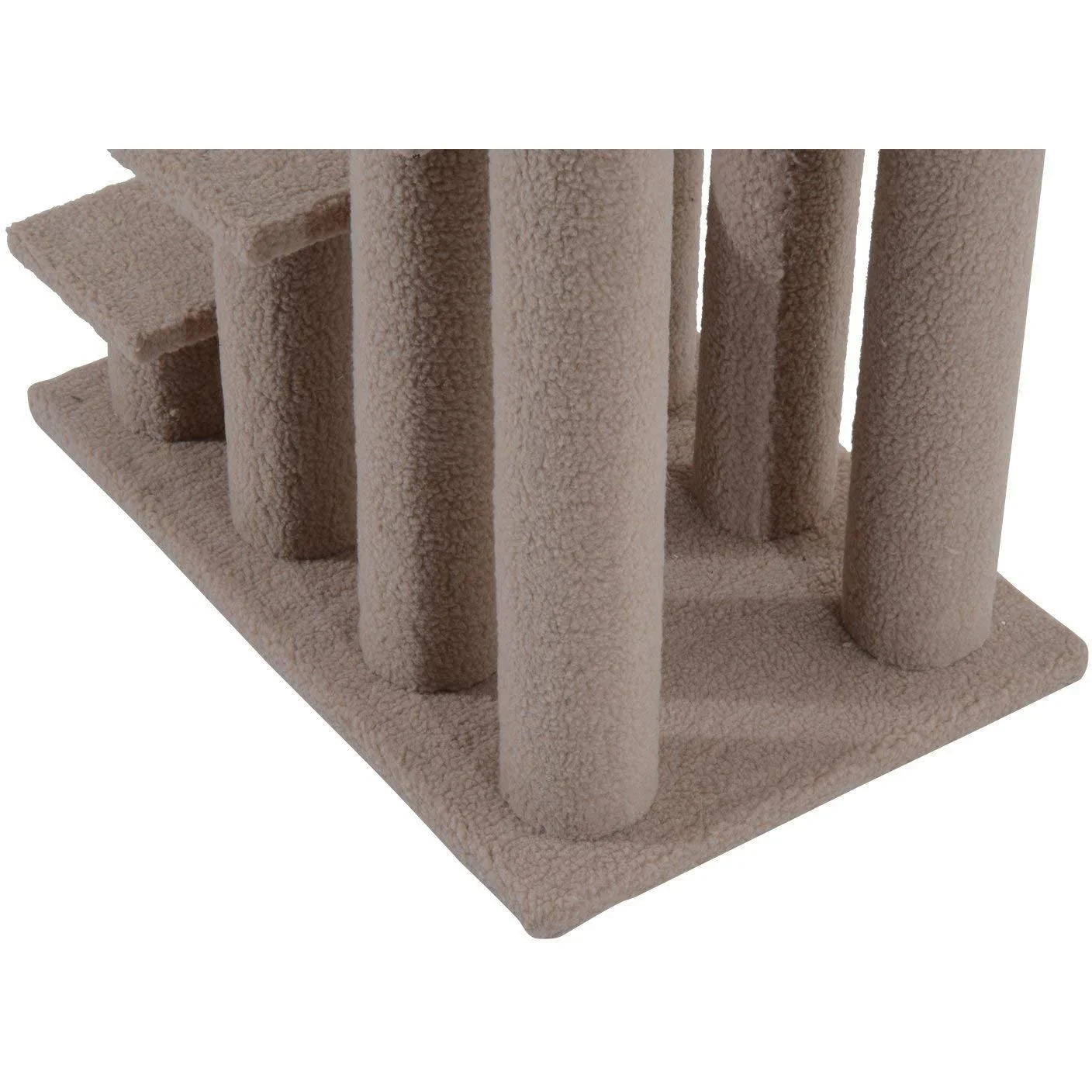 Tiertreppe Katzentreppe Hundetreppe 4 Stufen Hellbraun - 1