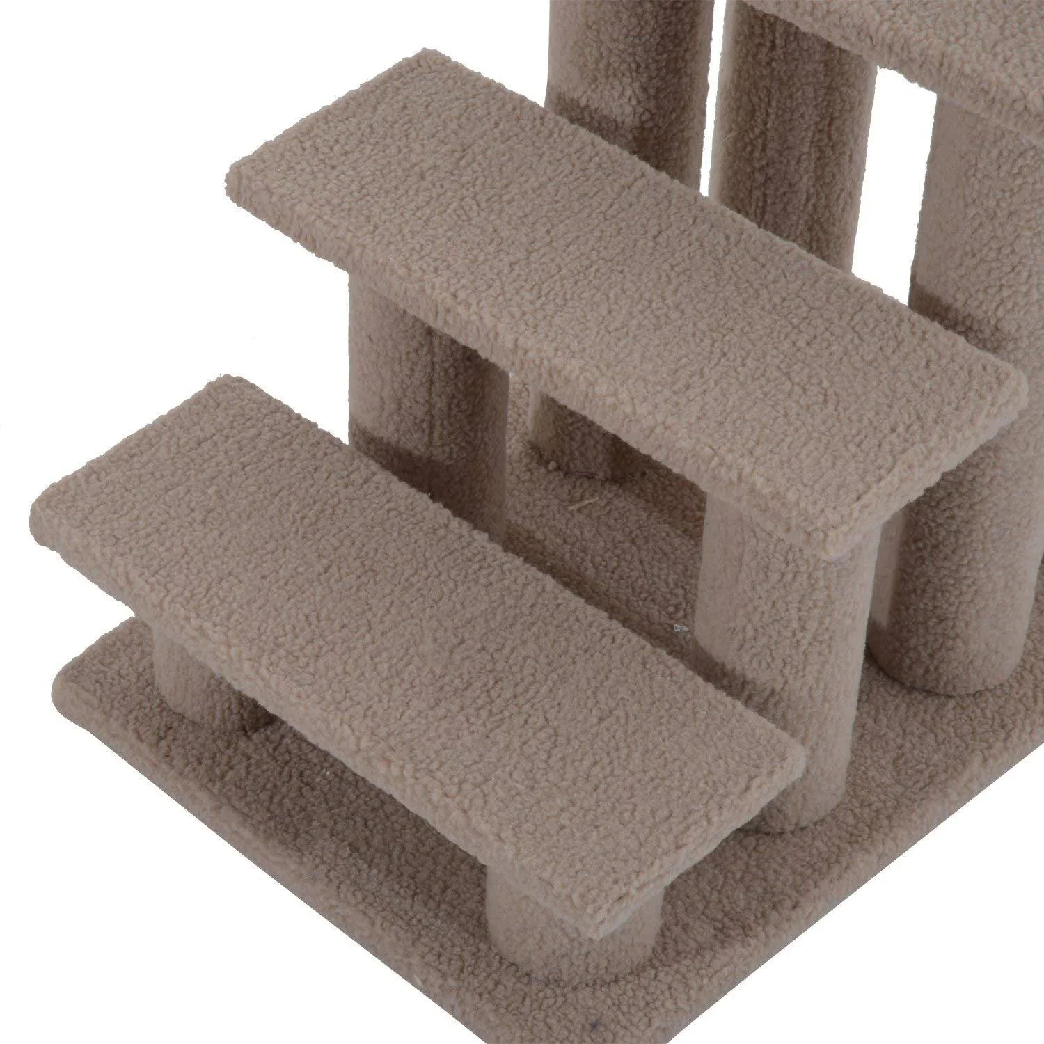 Tiertreppe Katzentreppe Hundetreppe 4 Stufen Hellbraun - 2