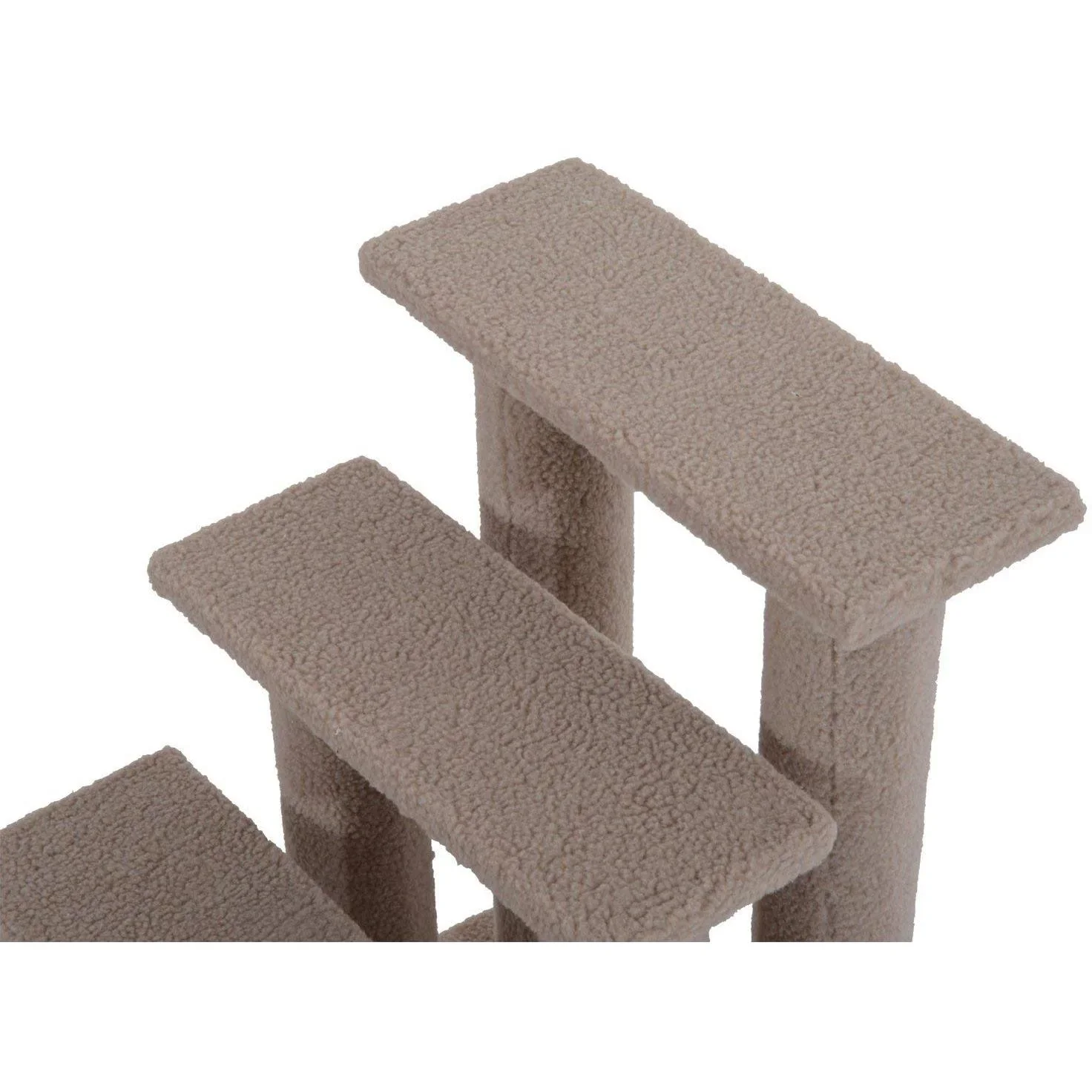 Tiertreppe Katzentreppe Hundetreppe 4 Stufen Hellbraun - 3