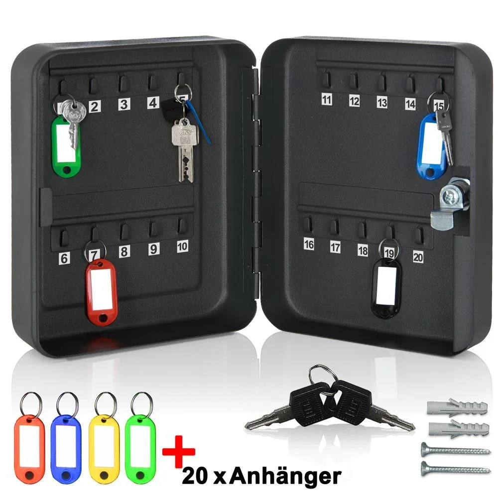 Schlüsselschrank aus Stahl mit 20 Haken + - 1