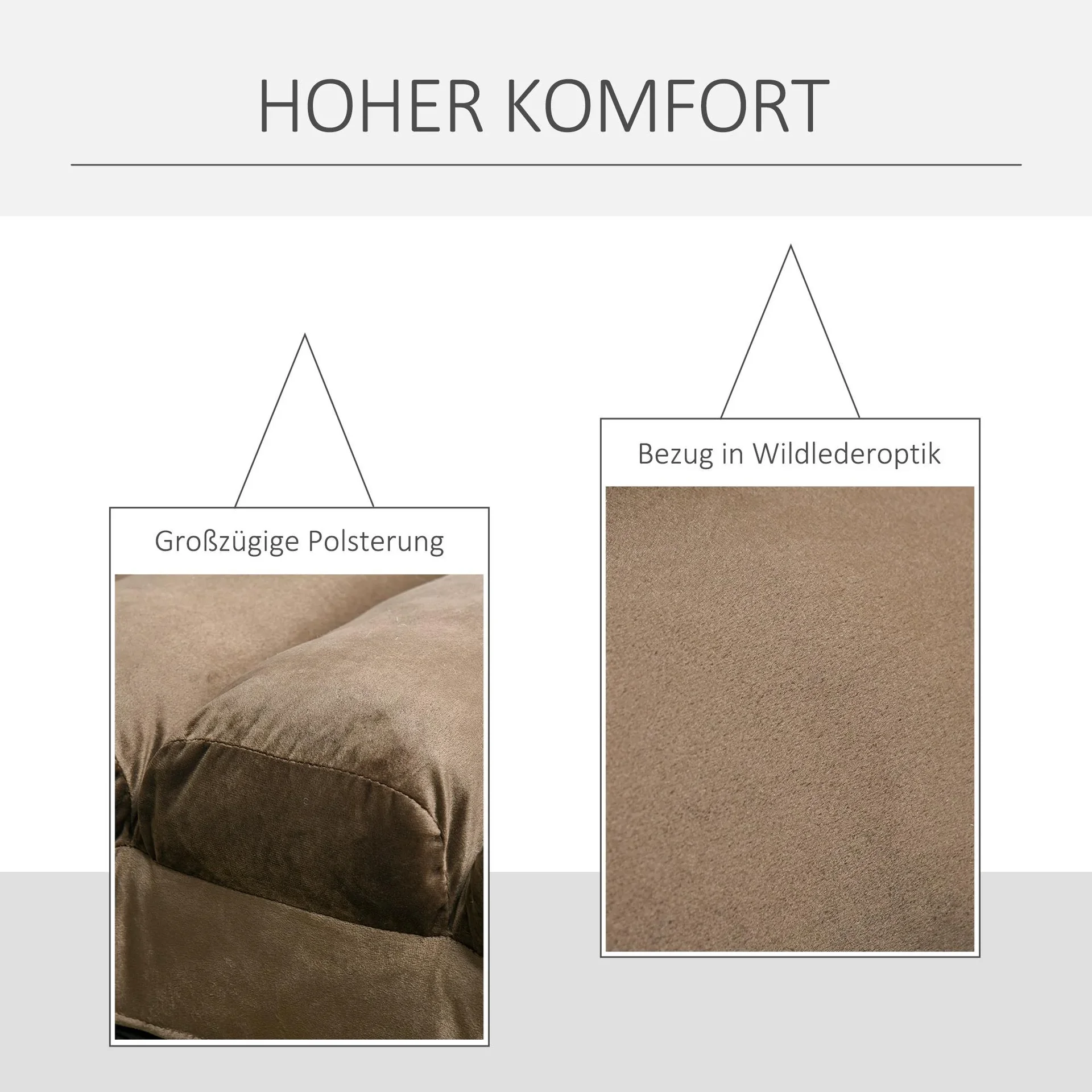 Schlafsessel Klappmatratze Faltmatratze verstellbar Braun - 3