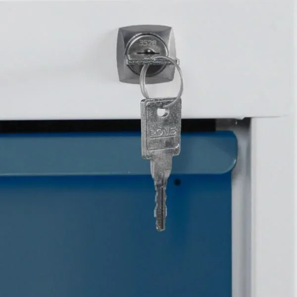 Tischwagen Etagenwagen RAL7035/7016 - 6 Schubladen, B1300xT600xH827mm - 1