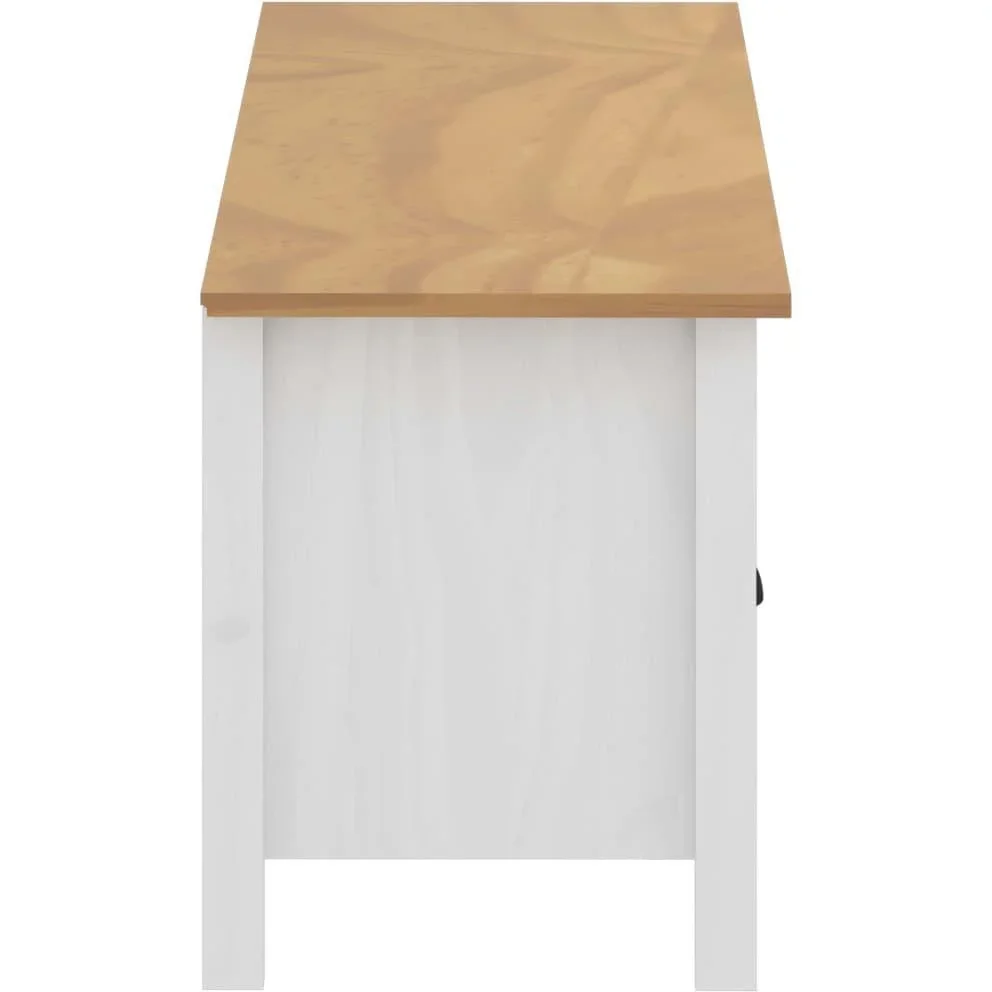 TV-Schrank Hill Range 110x40x47 cm Kiefer massiv weiß - 0