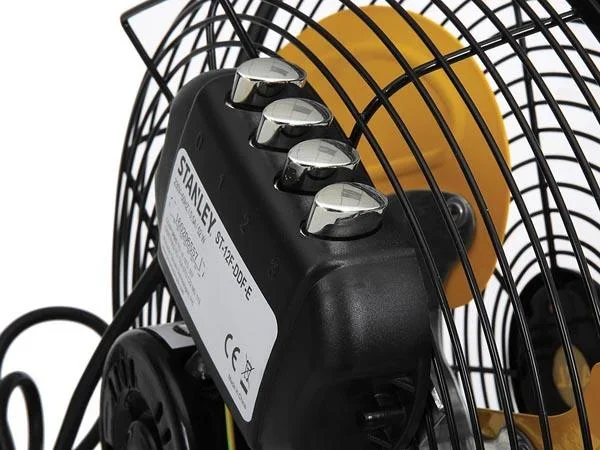 Bodenventilator Stahl Ø 30,5 cm Schwarz/Gelb - 1