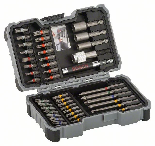 Schrauberbits- und Steckschlüssel-Set, mit Quick Change-Universalhalter und Universalmagnethalter, 43-teilig - 0