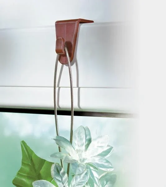 Fenster-Klipp, Fenster-Haken, Braun, 4er-Set - 0