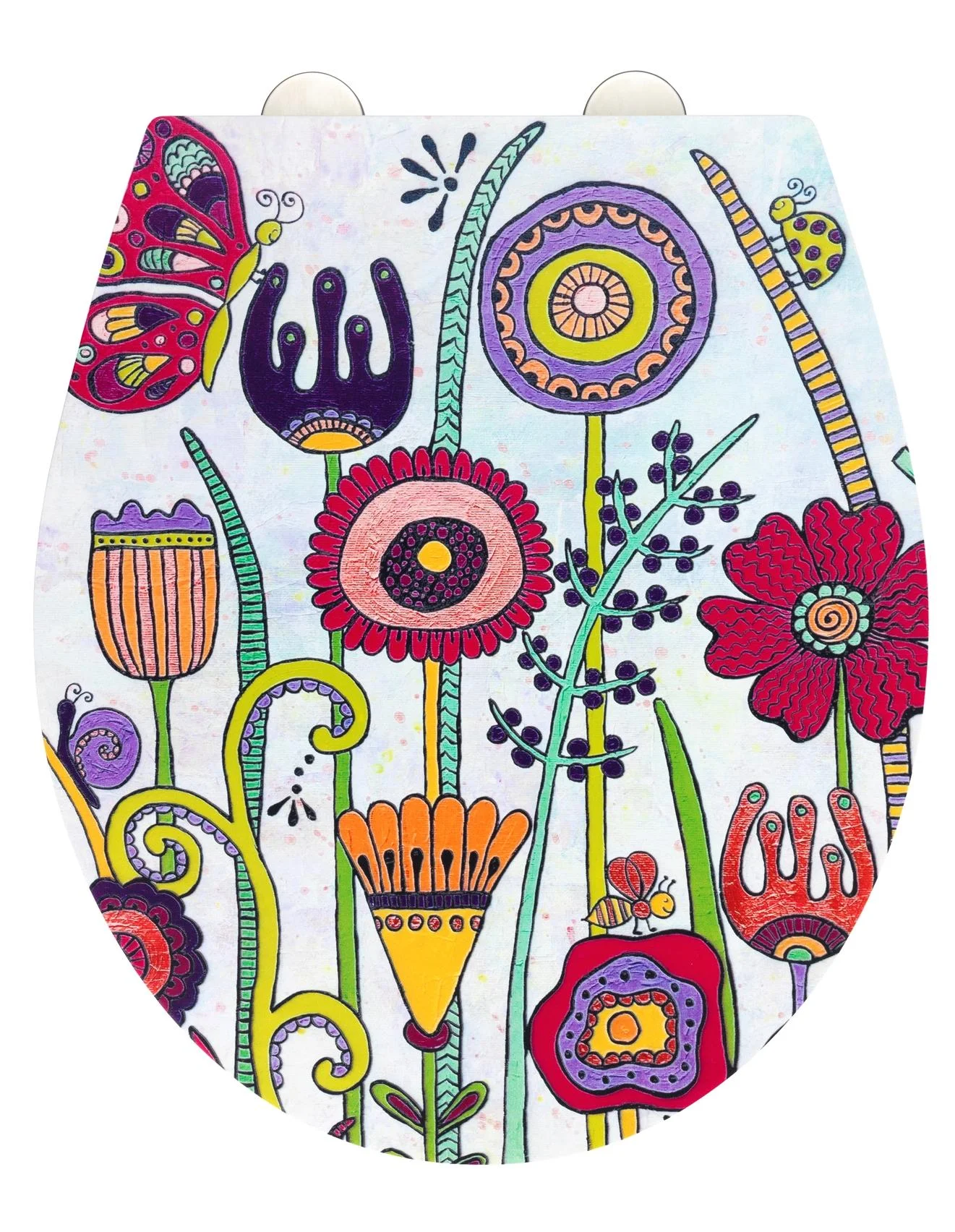 WC-Sitz Full Bloom, Rollin'Art Toilettensitz mit Relief Oberfläche und Absenkautomatik - 3