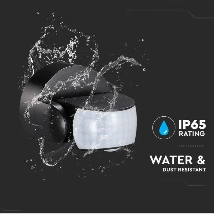 VT-8093 Bewegungsmelder mit Dämmerungsschalter - 180° - schwarz - 4