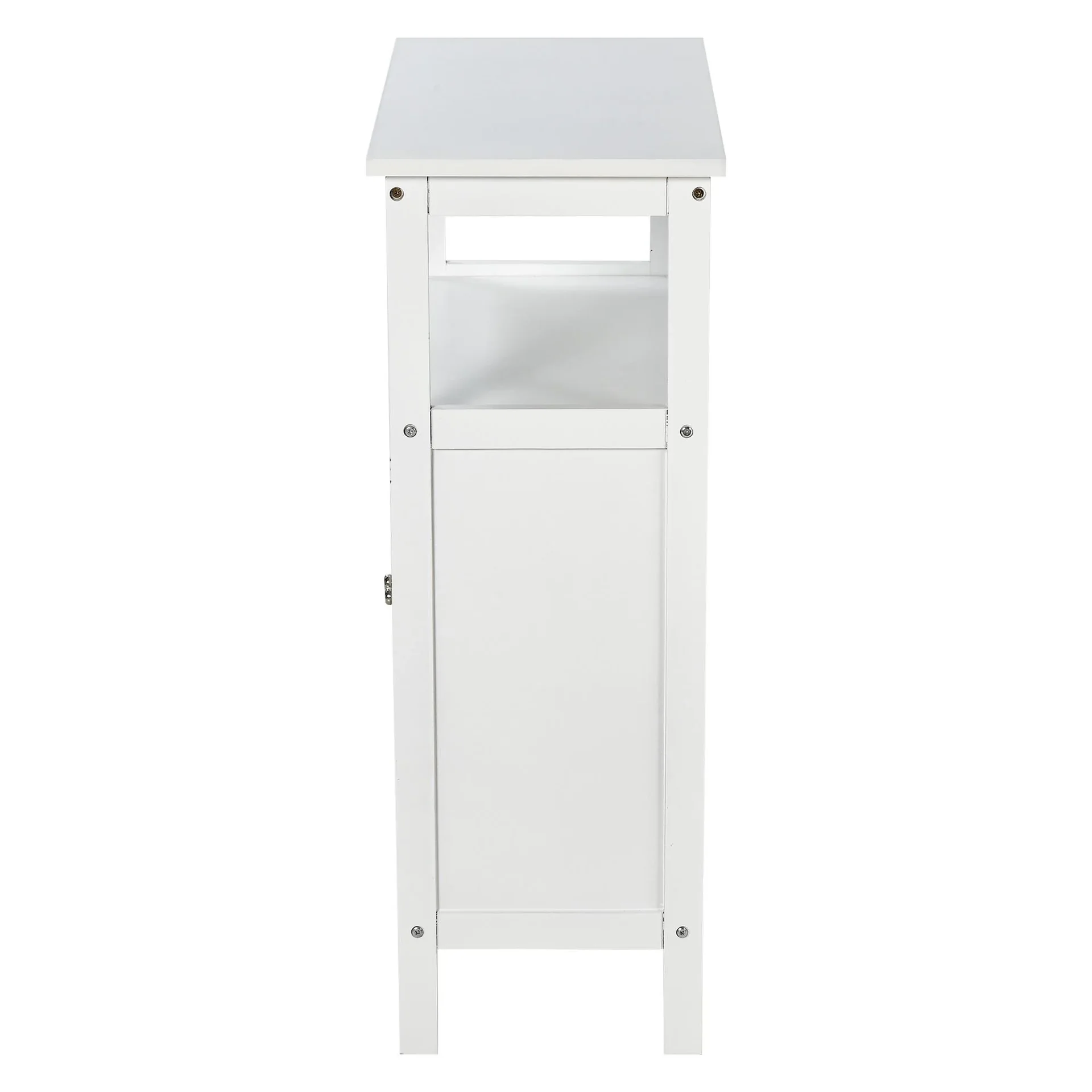 Badezimmerschrank mit 1 offenem Regal, weiß - 1