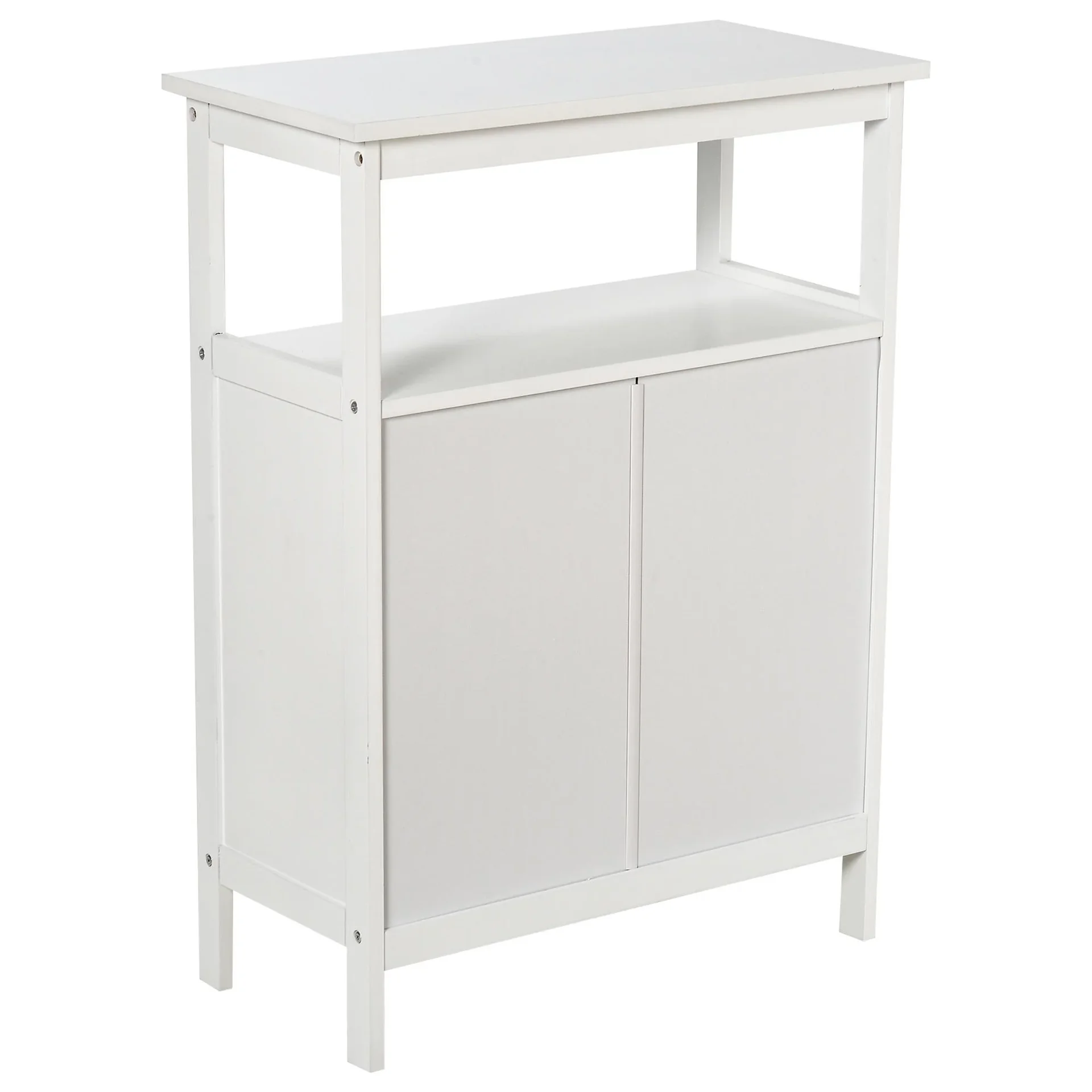 Badezimmerschrank mit 1 offenem Regal, weiß - 2