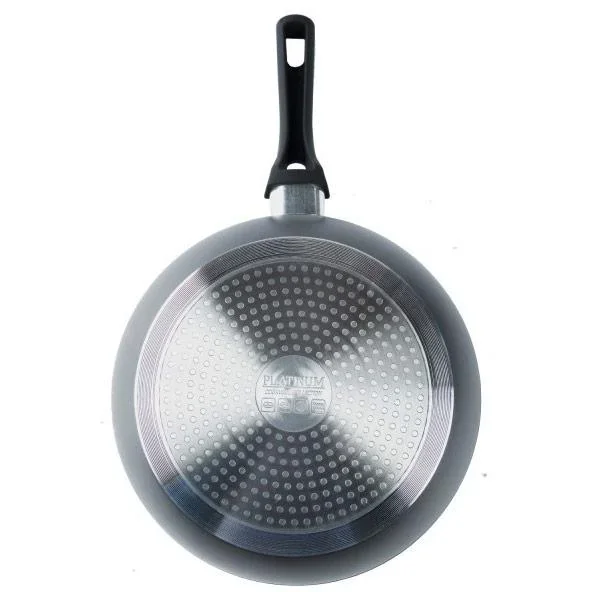 Platinium Bratpfanne / Wokpfanne / Pan - 28cm - Glasdeckel - Induktion - Marmorbeschichtung - Kratzfest - 3