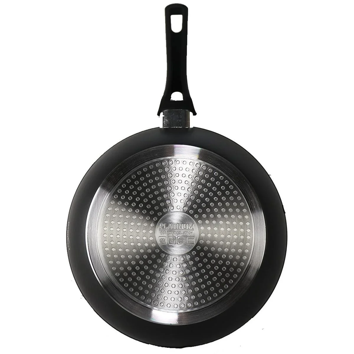 Platinium Bratpfanne / Wokpfanne / Pan - 28cm - Glasdeckel - Induktion - Marmorbeschichtung - Kratzfest - 5