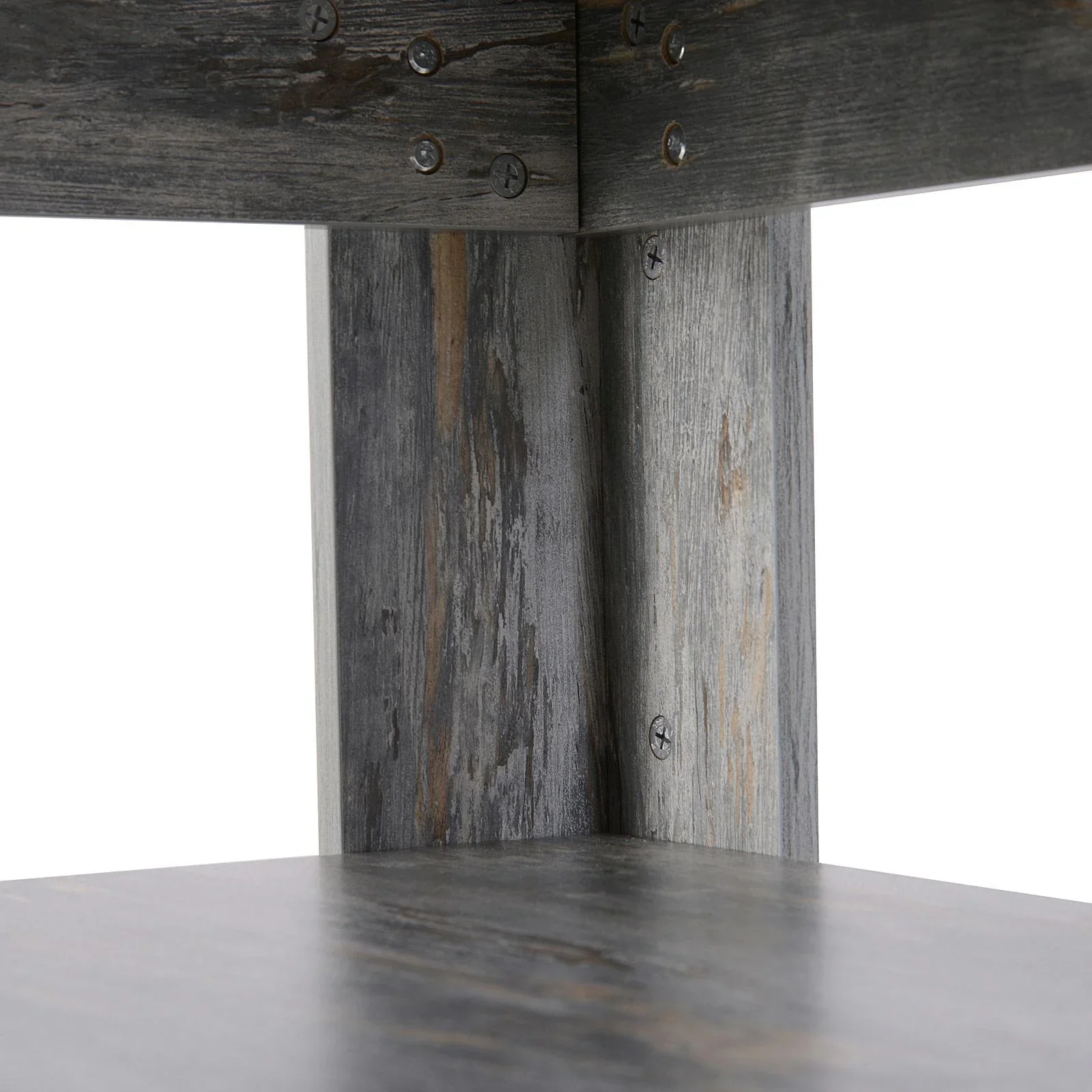 Couchtisch Beistelltisch Holztisch mit Ablage Pinie Shabby 80 x 80 cm - 7