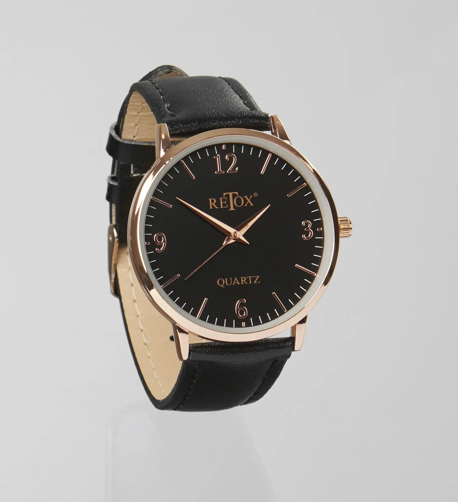 Edles Herren und Damen Uhrenset in Rosegold Optik mit Echtleder-Armband - 5