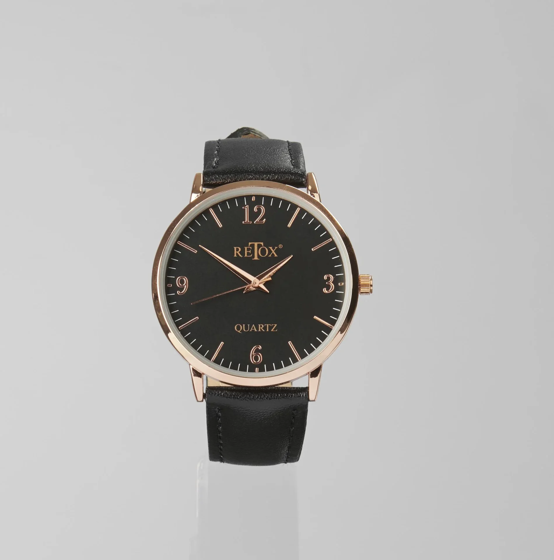 Edles Herren und Damen Uhrenset in Rosegold Optik mit Echtleder-Armband - 9