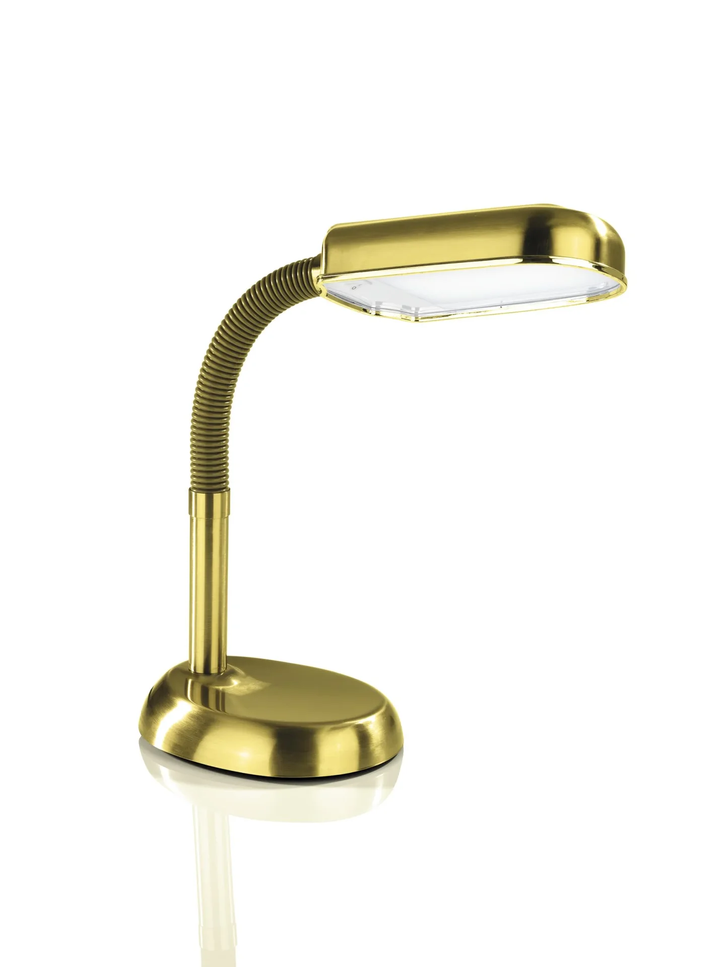 LED Tageslicht Tischleuchte messing/ goldfarben - 0