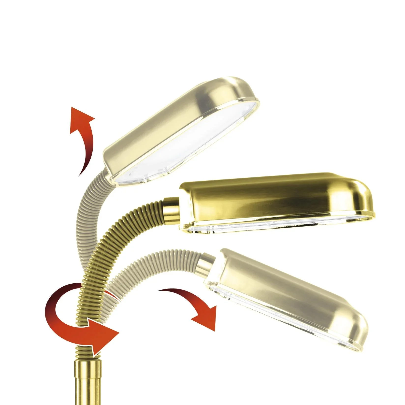 LED Tageslicht Tischleuchte messing/ goldfarben - 2