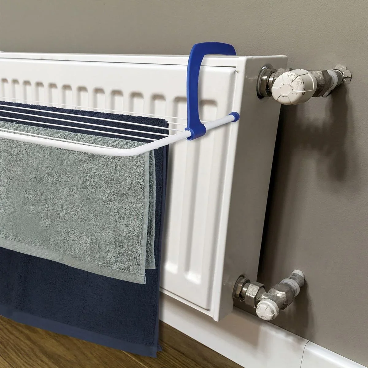 Classic 70 Hänge-Trockengestell / Trockengestell für Balkon - 7m Trockenlänge - Blau/Weiß - 1