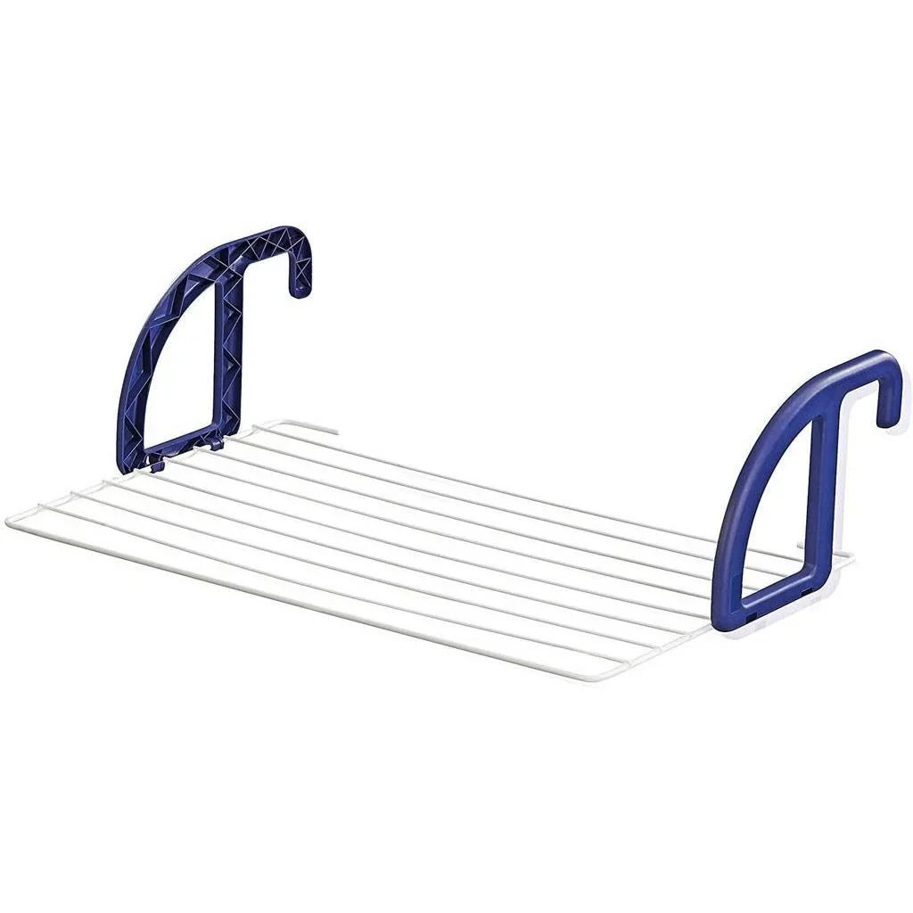 Classic 70 Hänge-Trockengestell / Trockengestell für Balkon - 7m Trockenlänge - Blau/Weiß - 2