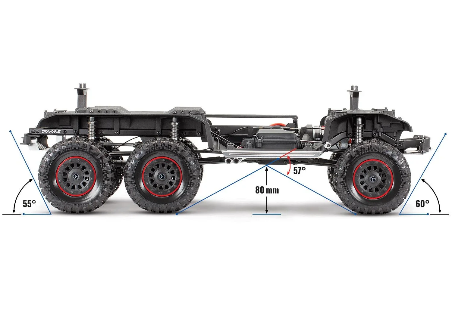Mercedes-Benz G63 AMG 6x6 RTR ohne Akku/Lader inkl. Licht 1/10 6WD Scale-Crawler Brushed weiß - 8