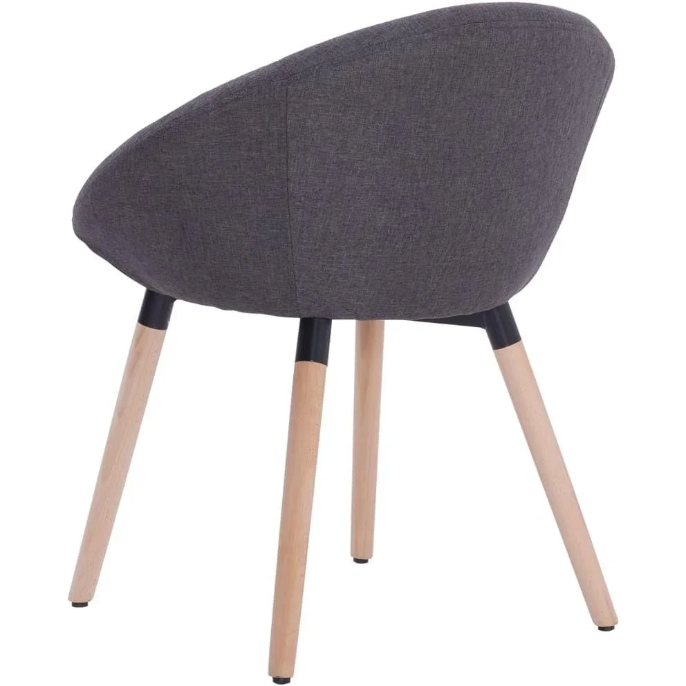 Esszimmerstuhl Stoff dunkelgrau - 0