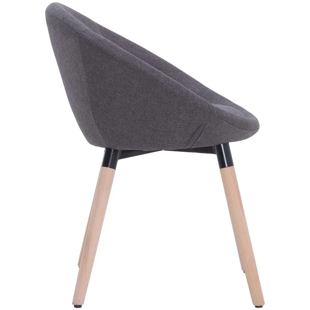 Esszimmerstuhl Stoff dunkelgrau - 2