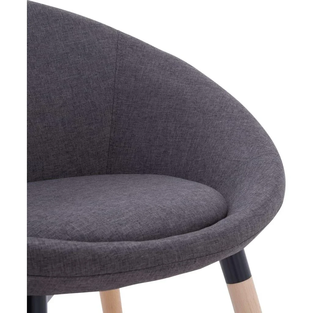 Esszimmerstuhl Stoff dunkelgrau - 3