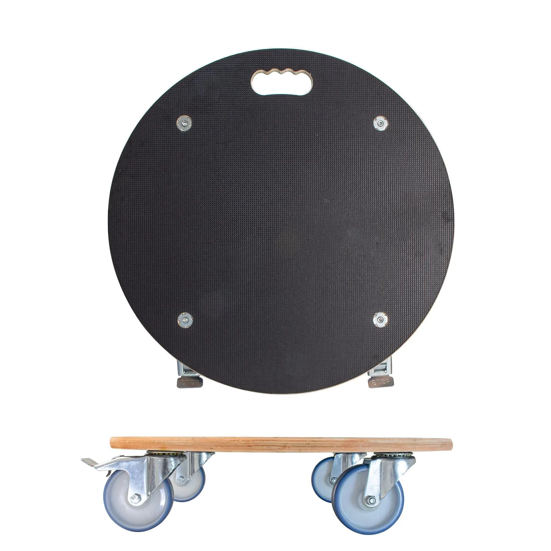 Multi Roller MR 1168, Ø 58 x 14,5 cm, softe Rollen Ø 100 mm, Rollenlager, 2 Bremsen, Platte FSC®, Tragkraft 300 kg - 2