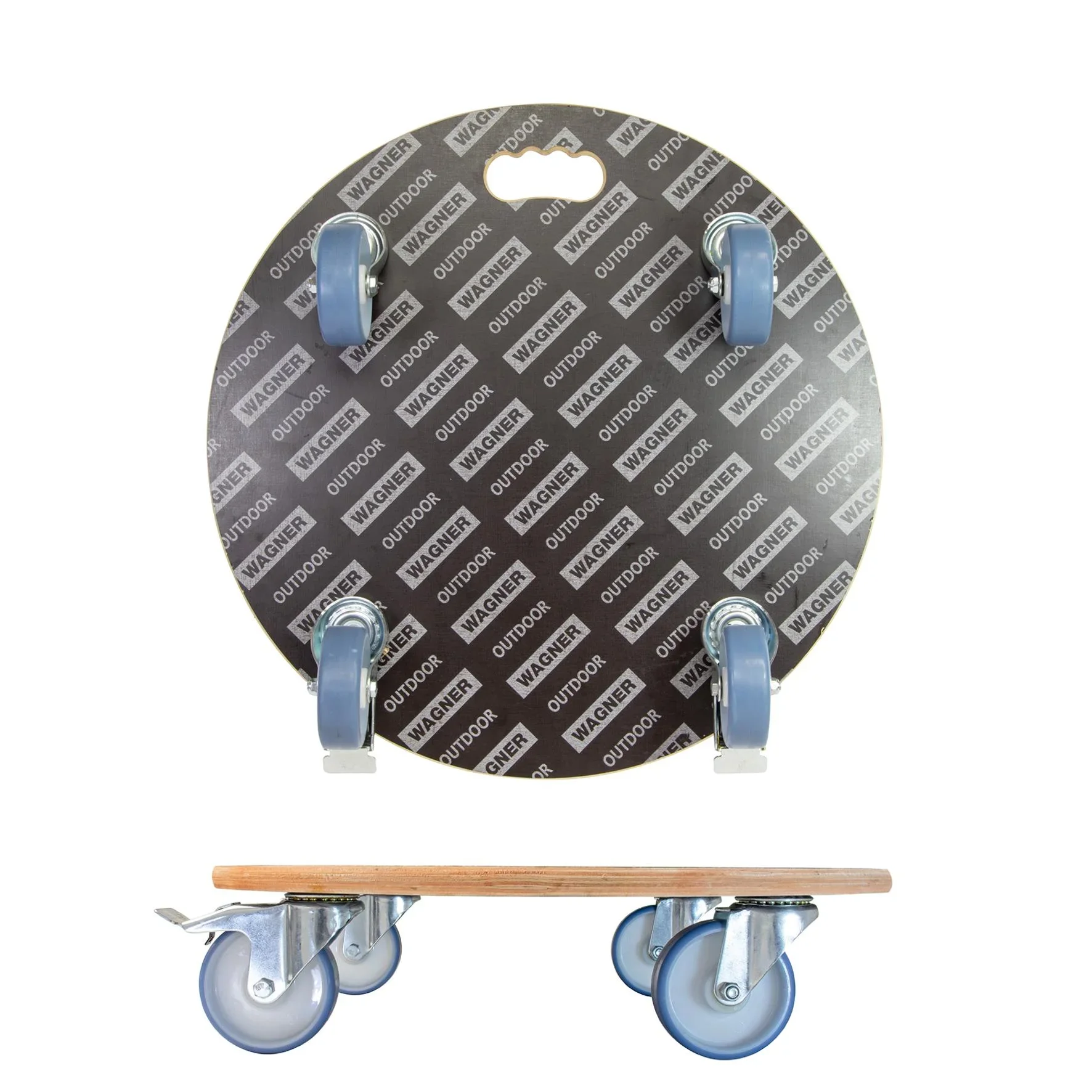 Multi Roller MR 1168, Ø 58 x 14,5 cm, softe Rollen Ø 100 mm, Rollenlager, 2 Bremsen, Platte FSC®, Tragkraft 300 kg - 3