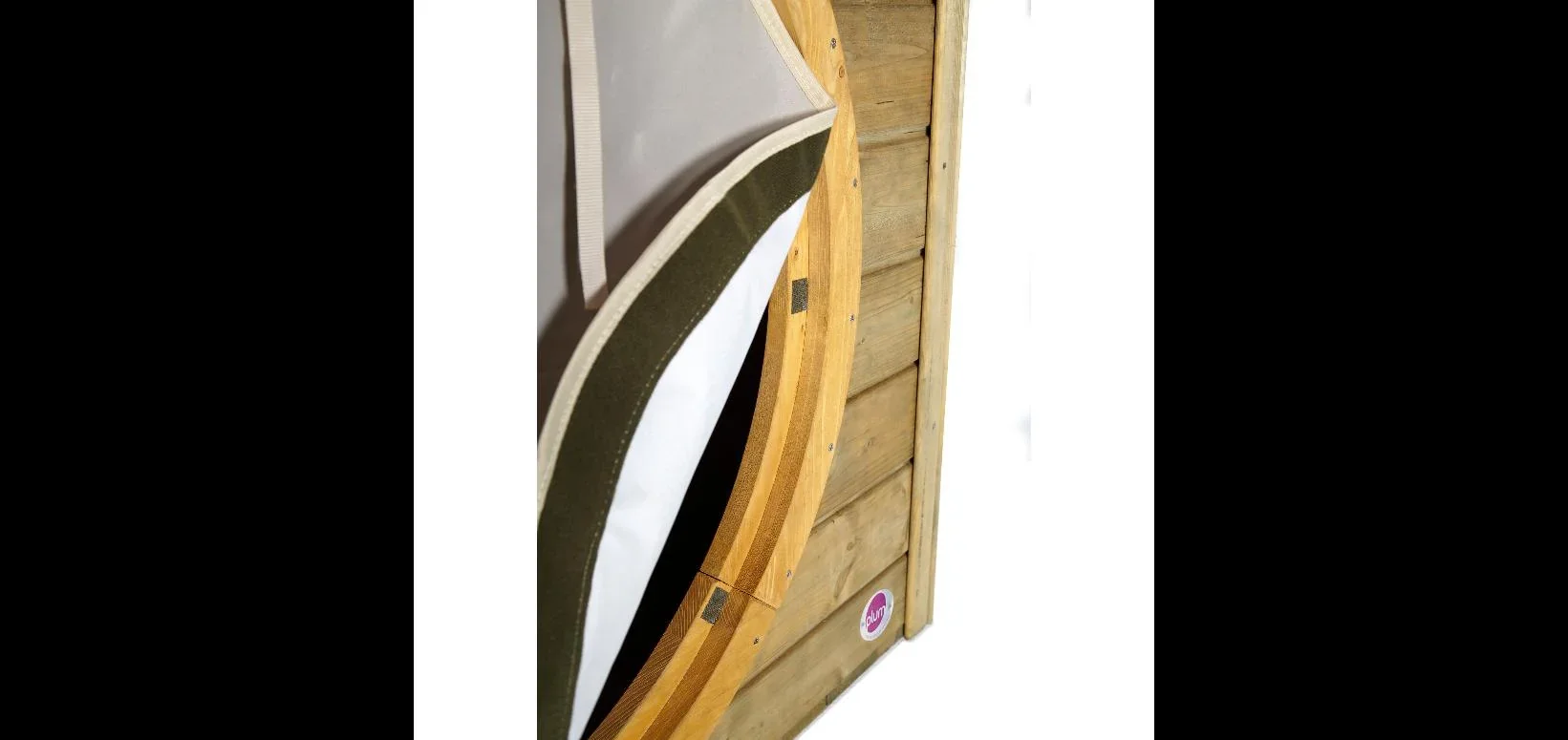 Discovery Nature Play Hideway, Outdoor-Spielhaus für Kinder aus Holz, Pflanzkübel, Malscheibe, Windspiel, natur - 7