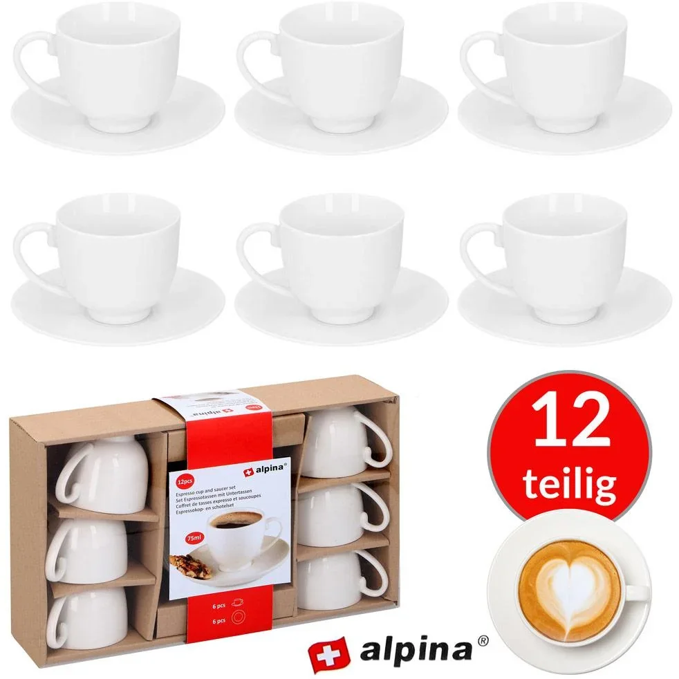 ALPINA Espressotassen 12er Set weiß - 2