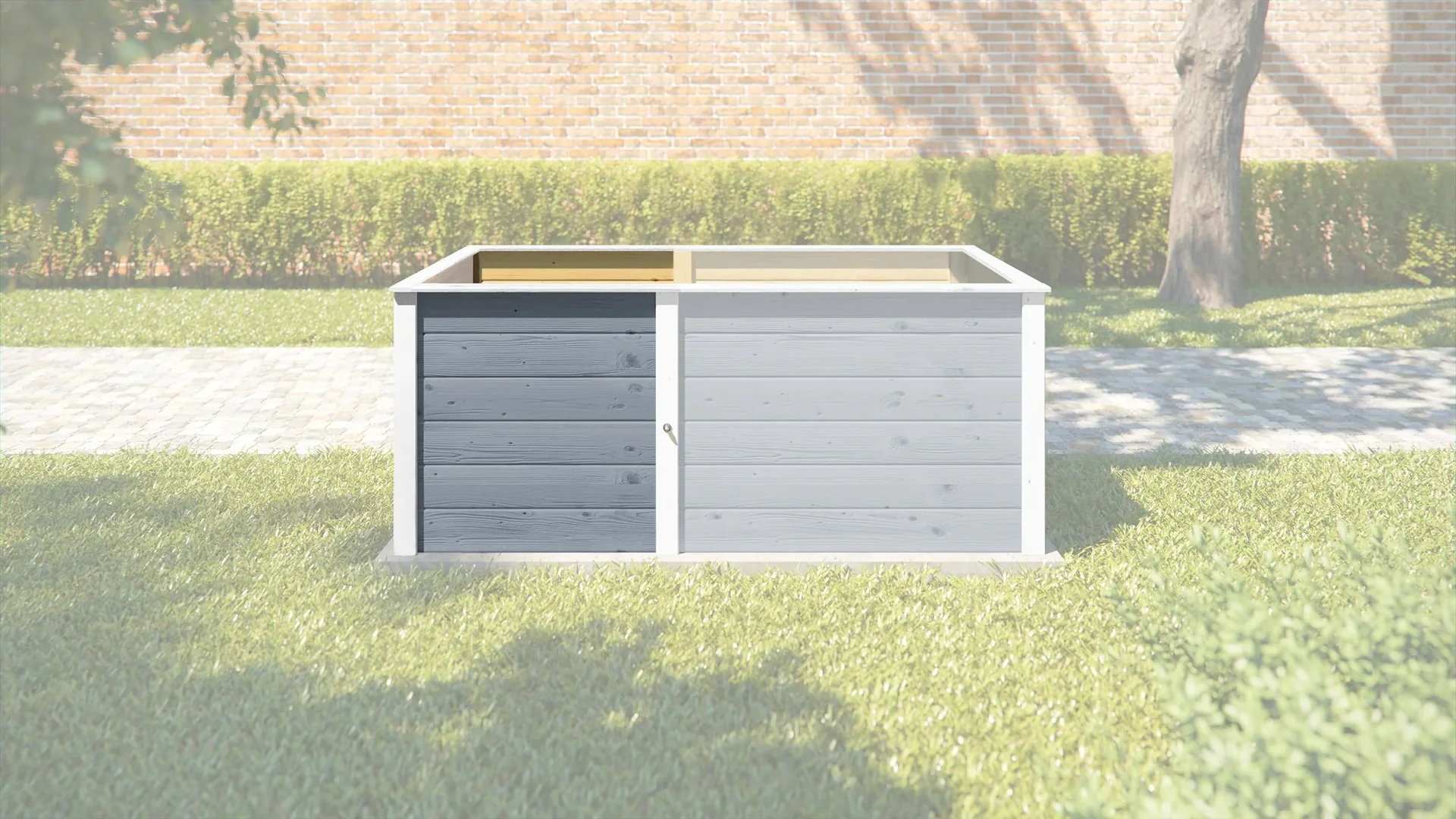 Ergänzungssatz Hochbeet Modular, Wandstärke 21 mm, grau, 67 cm - 3