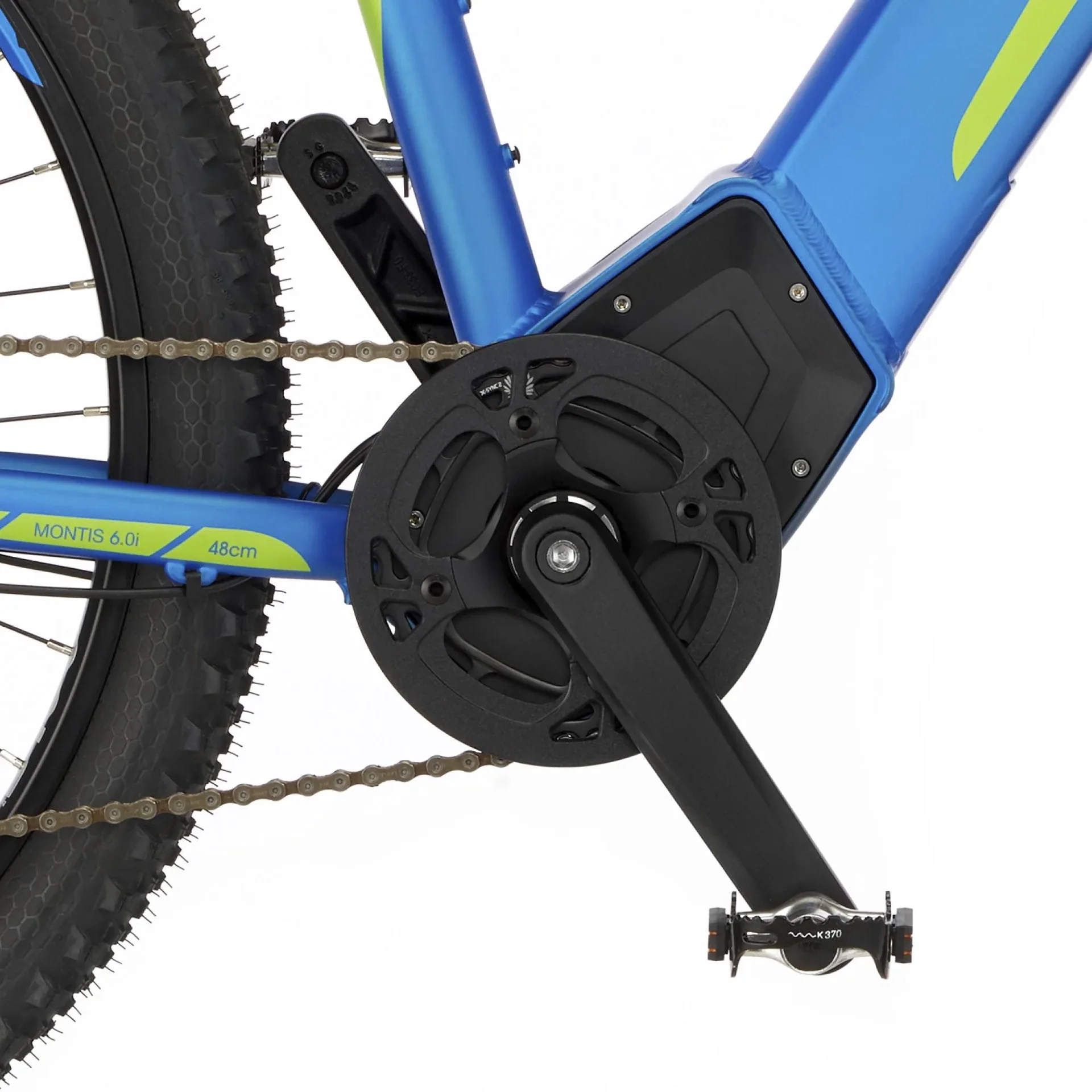 Unisex E-Bike MTB, 29 Zoll, Rahmengröße, 46 cm, 12-Gang Kettenschaltung, blau matt, MONTIS 6.0i - 7