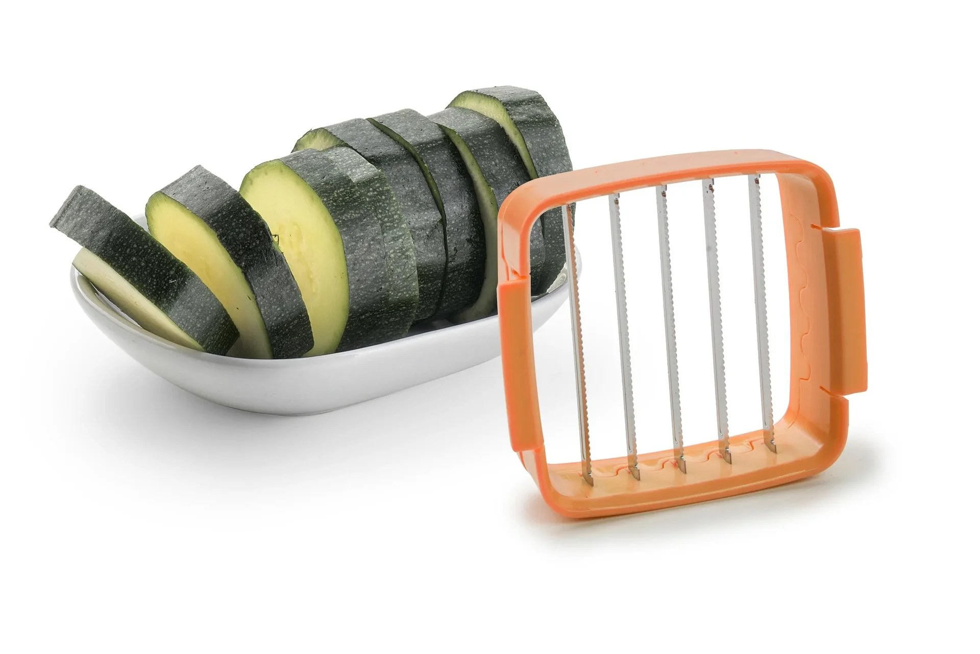 5 in 1 Gemüseschneider „Nicer Dicer Quick“, Handgerät, Schwarz/ Orange, 5-teilig - 6