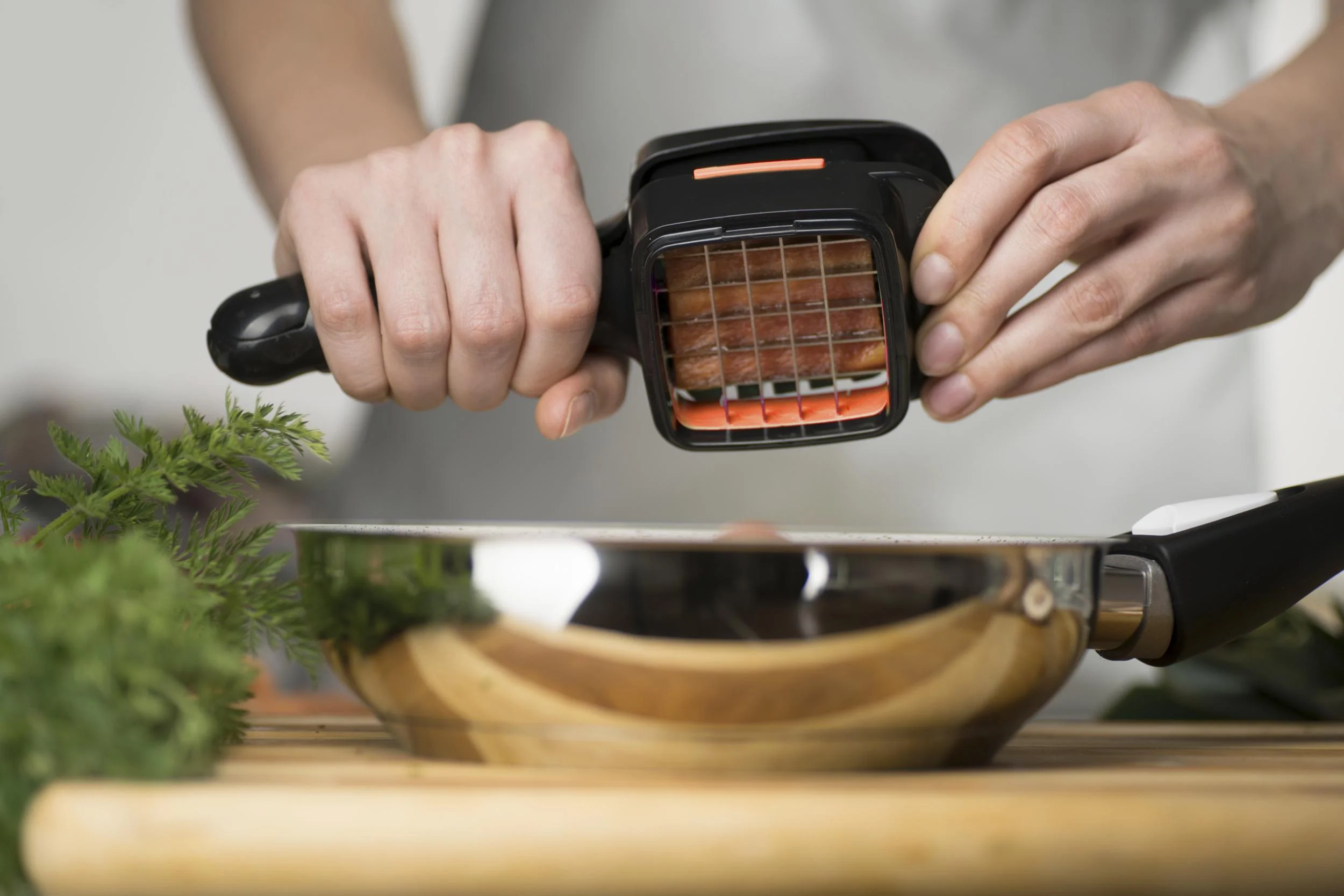 5 in 1 Gemüseschneider „Nicer Dicer Quick“, Handgerät, Schwarz/ Orange, 5-teilig - 7