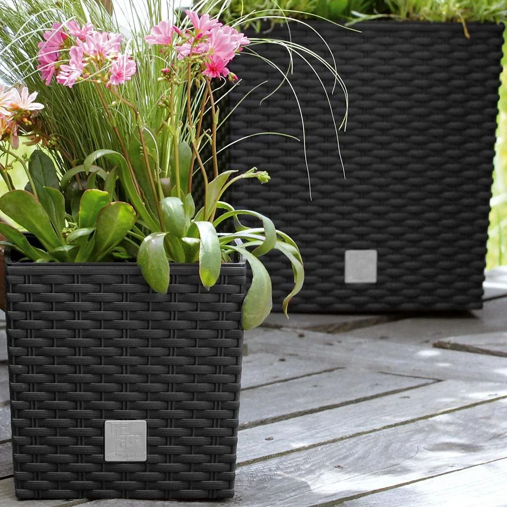 Blumentopf Rato Niedrig anthrazit 32x32x33cm - 2