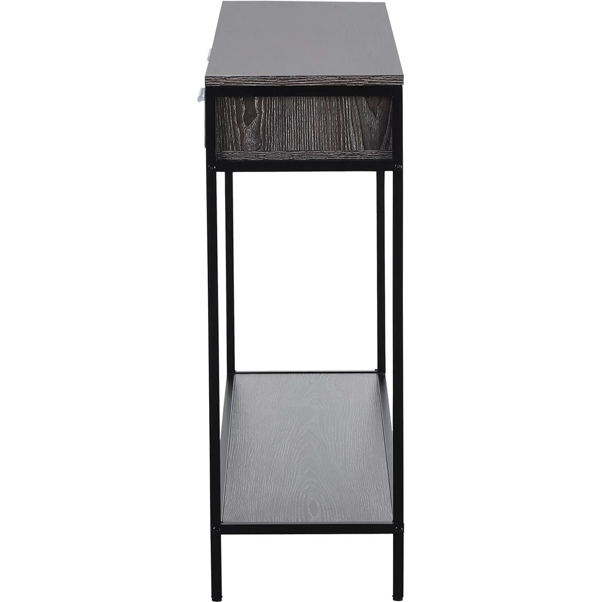 Konsolentisch mit 2 Schubladen grau/schwarz - 3