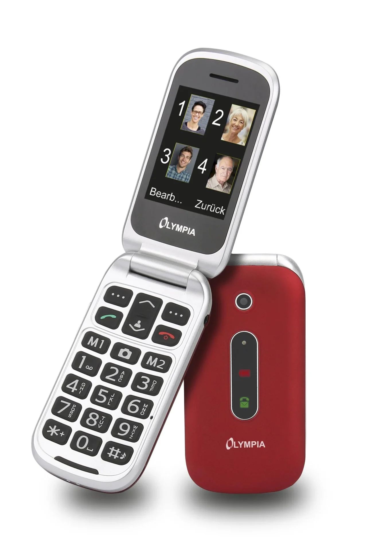 Großtasten Klapphandy, rot - 3